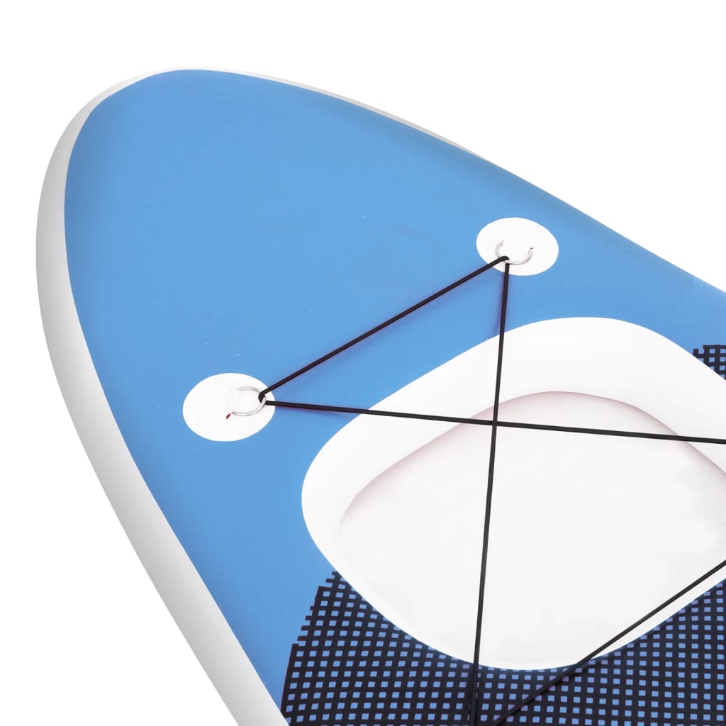 vidaXL Conjunto prancha de paddle SUP insuflável 330x76x10 cm azul mar