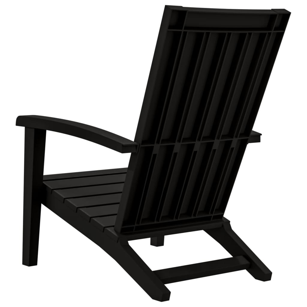 vidaXL Cadeira de jardim Adirondack polipropileno preto
