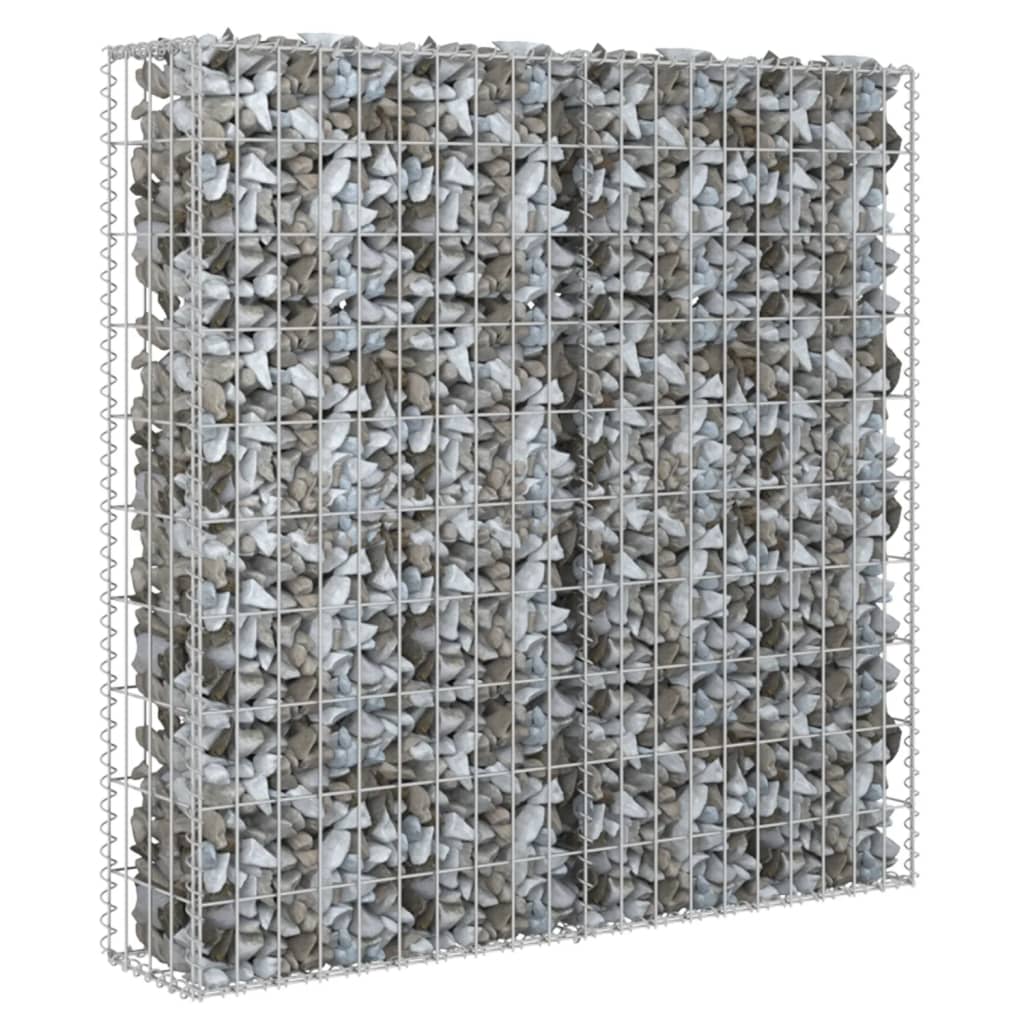 vidaXL Muro gabião com tampas aço galvanizado 80x20x100 cm