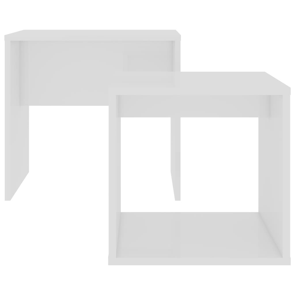 vidaXL Conjunto mesas de centro 48x30x45 cm contraplacado branco