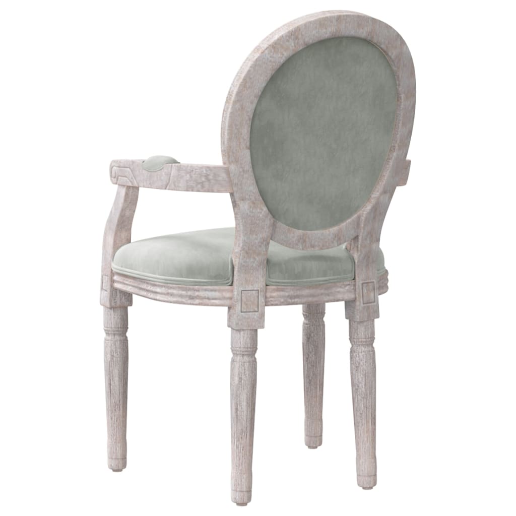 vidaXL Cadeira de jantar 54x56x96,5 cm veludo cinzento-claro