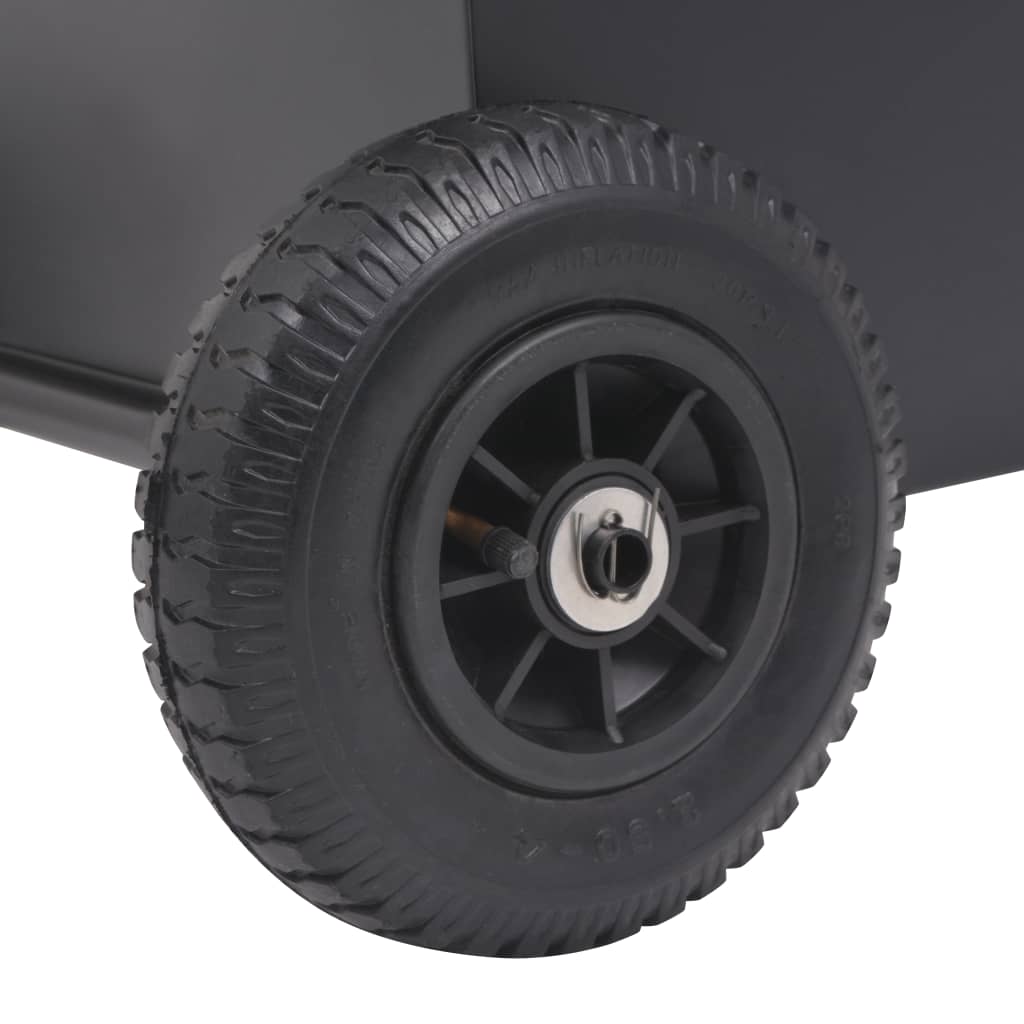 vidaXL Carrinho para lenha com rodas pneumáticas 46x35x100 cm