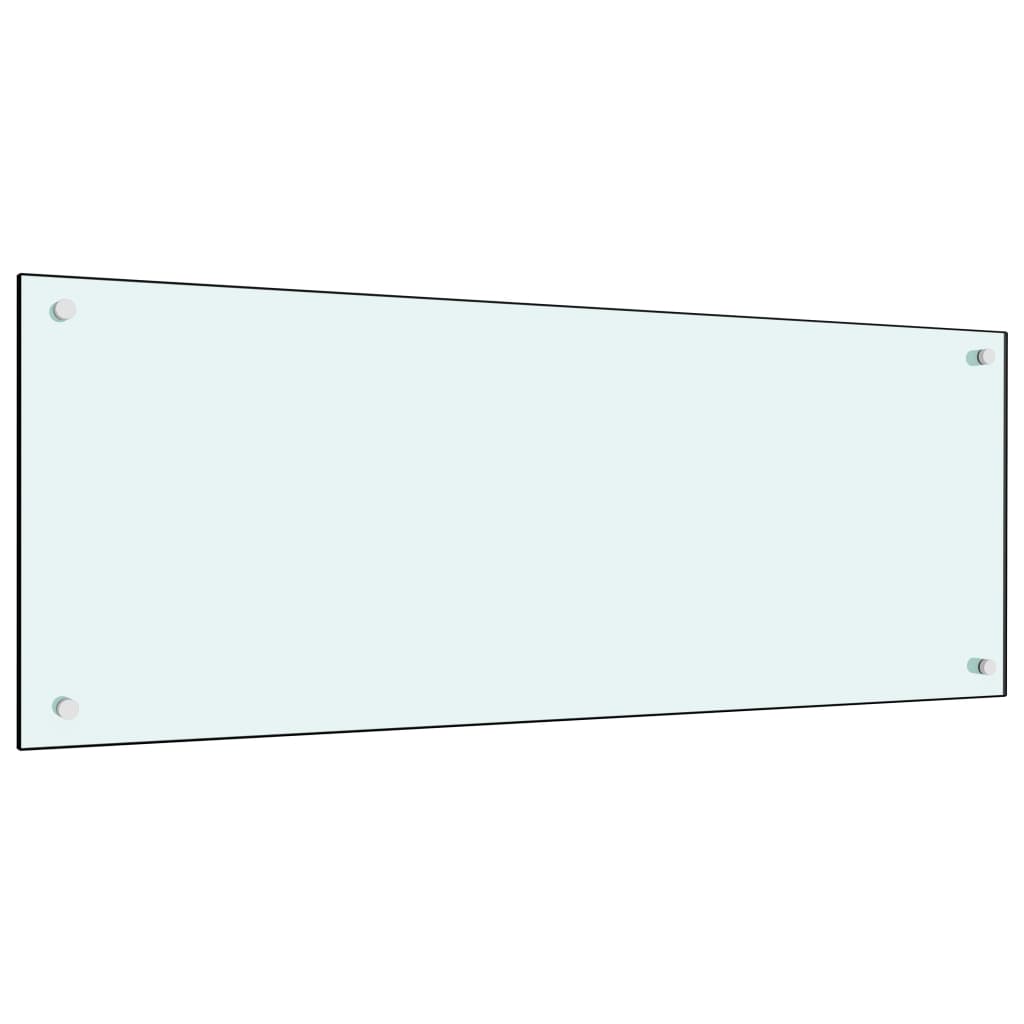 vidaXL Painel anti-salpicos de cozinha 100x40cm vidro temperado branco