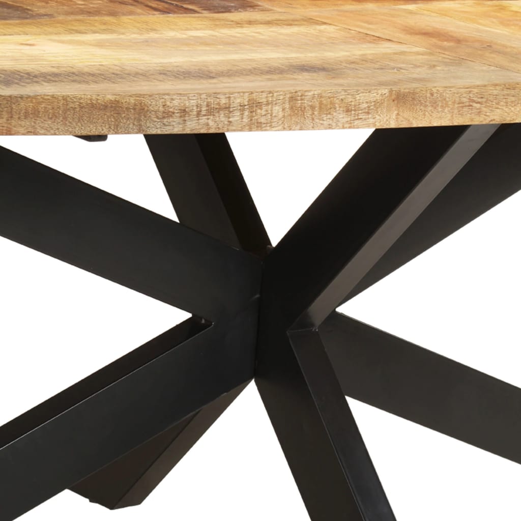 vidaXL Mesa de jantar 240x100x75 cm madeira de mangueira áspera