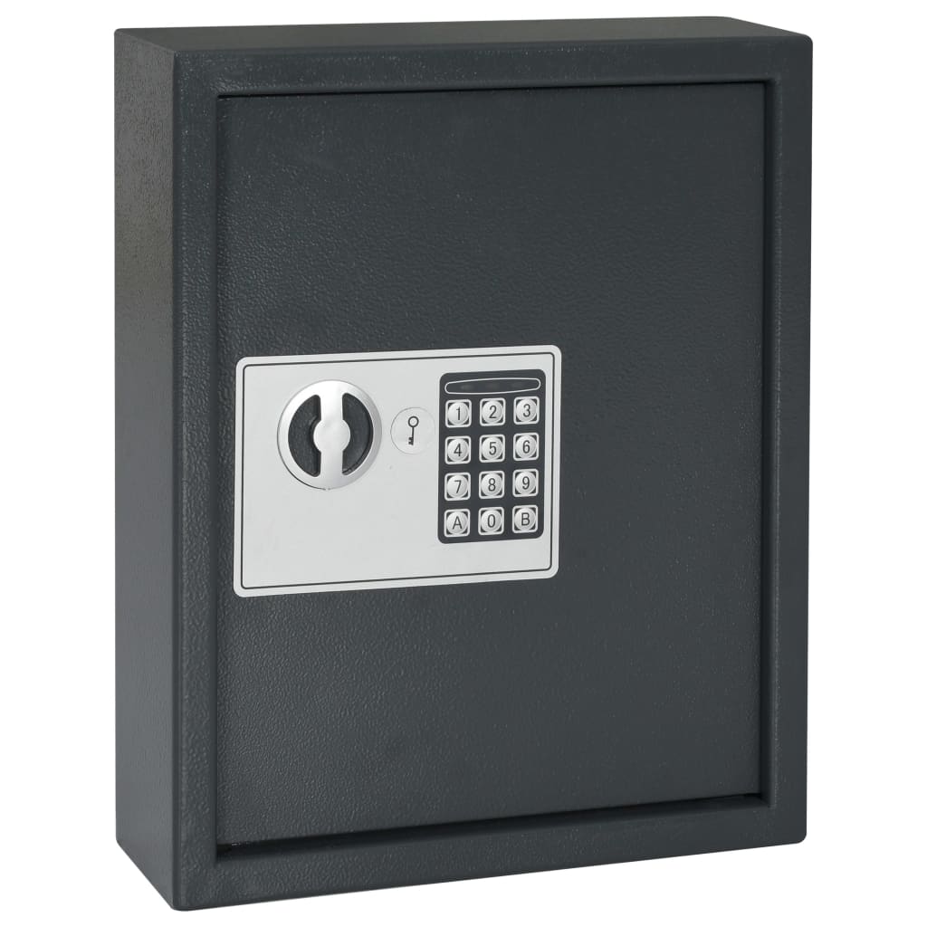 vidaXL Cofre para chaves 30x10x36,5 cm cinzento-escuro