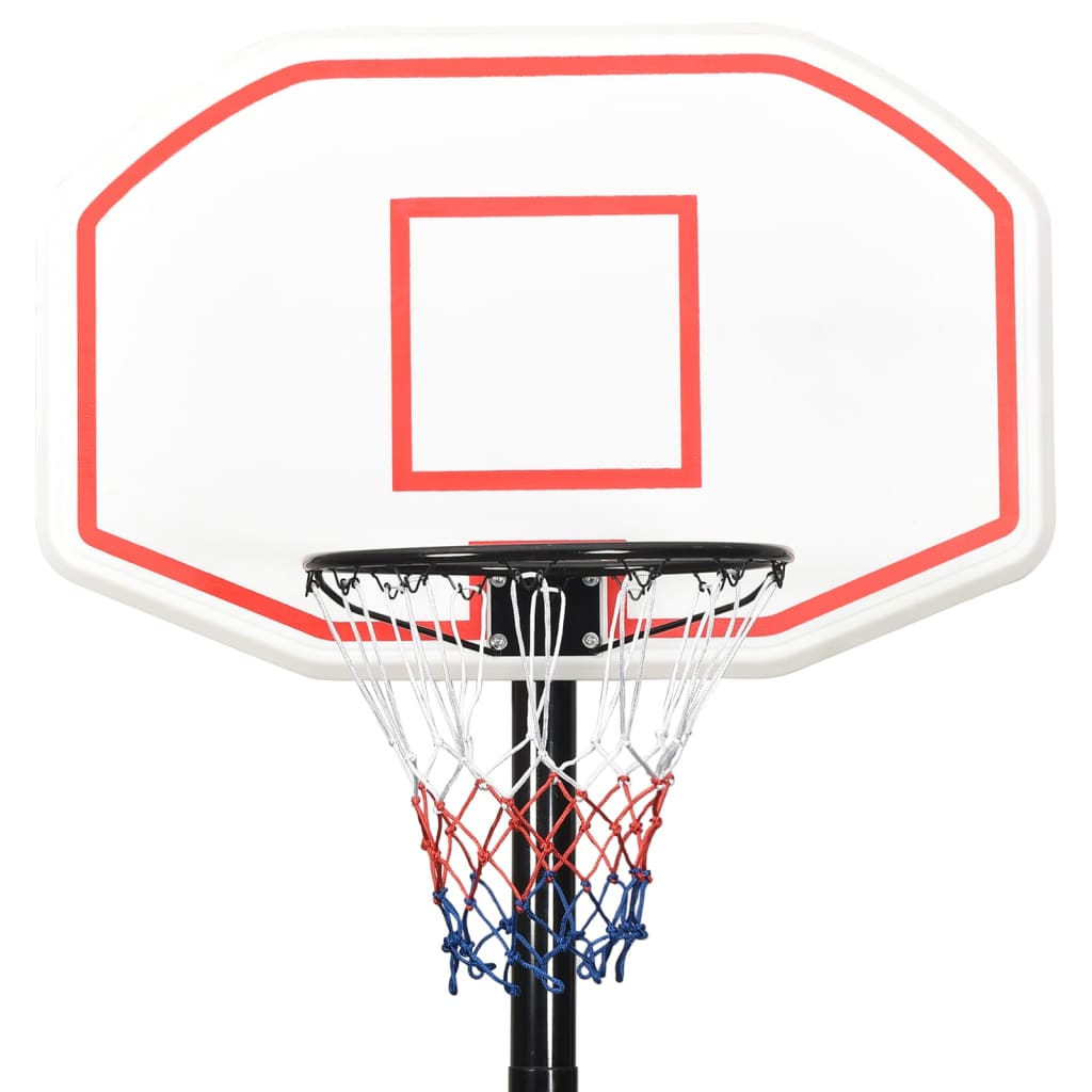 vidaXL Tabela de basquetebol 258-363 cm polietileno branco