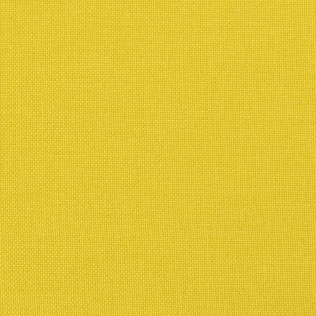 vidaXL Sofá de 2 lugares 120 cm tecido amarelo-claro