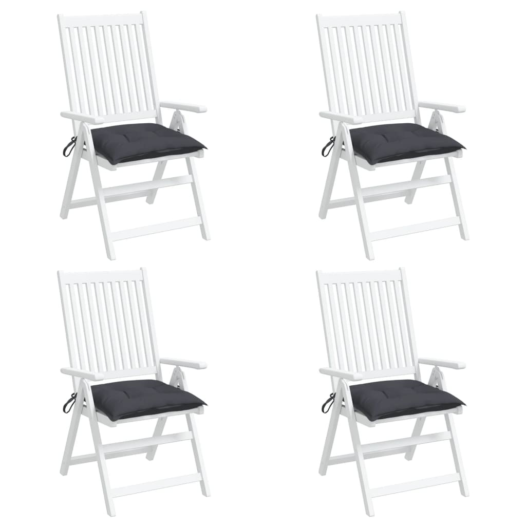 vidaXL Almofadões de cadeira 4 pcs 50x50x7 cm tecido oxford antracite