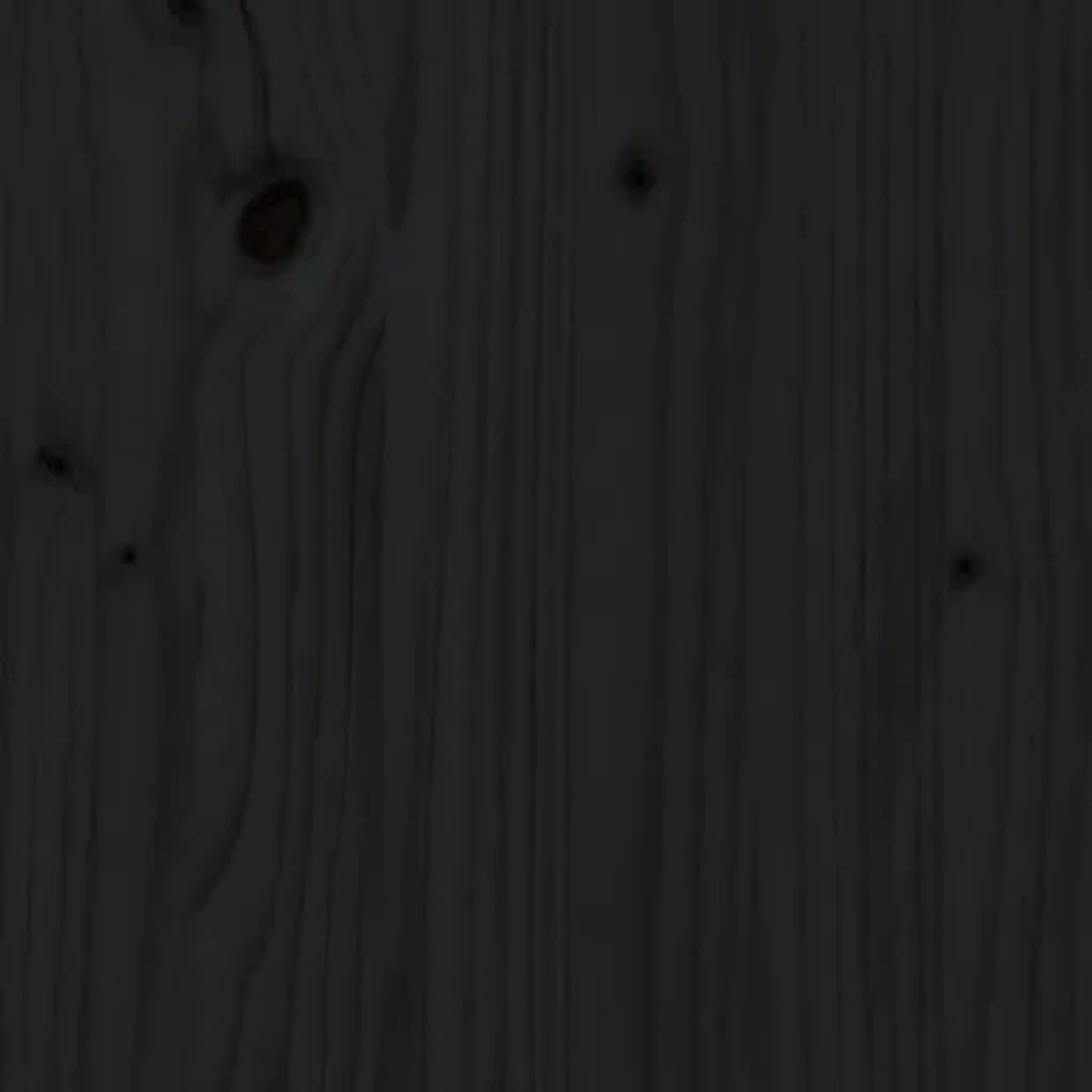 vidaXL Secretária 100x50x75 cm madeira de pinho maciça preto