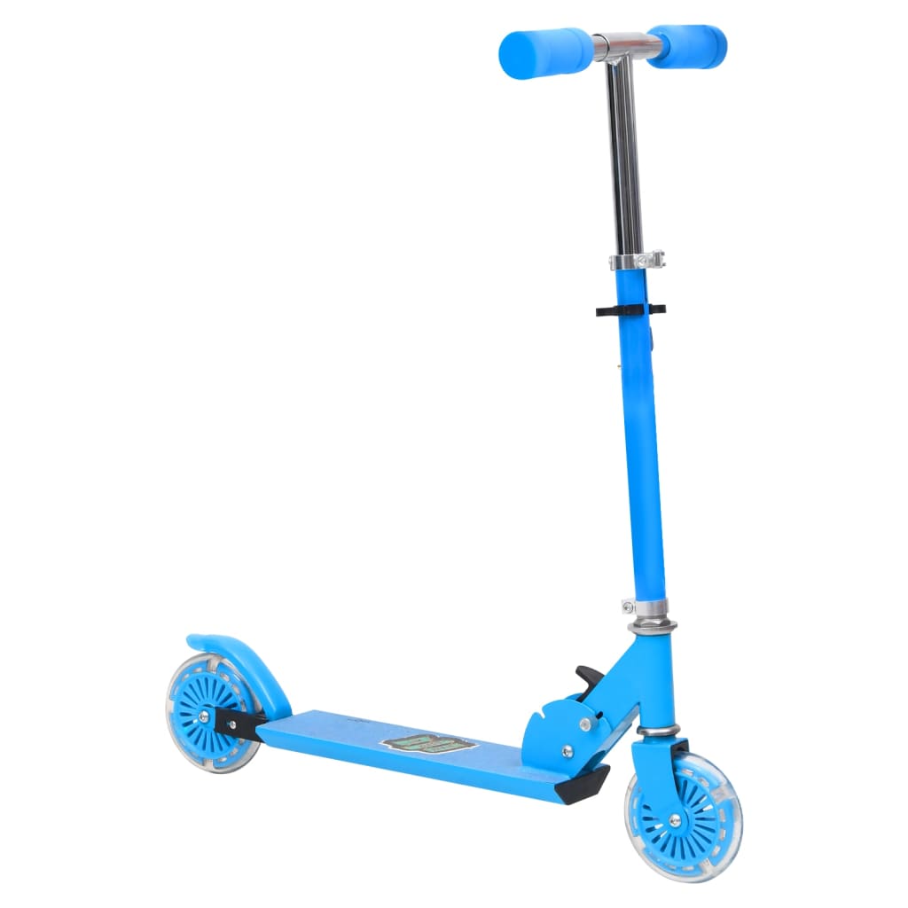 vidaXL Trotinete infantil com 2 rodas guiador ajustável alumínio azul