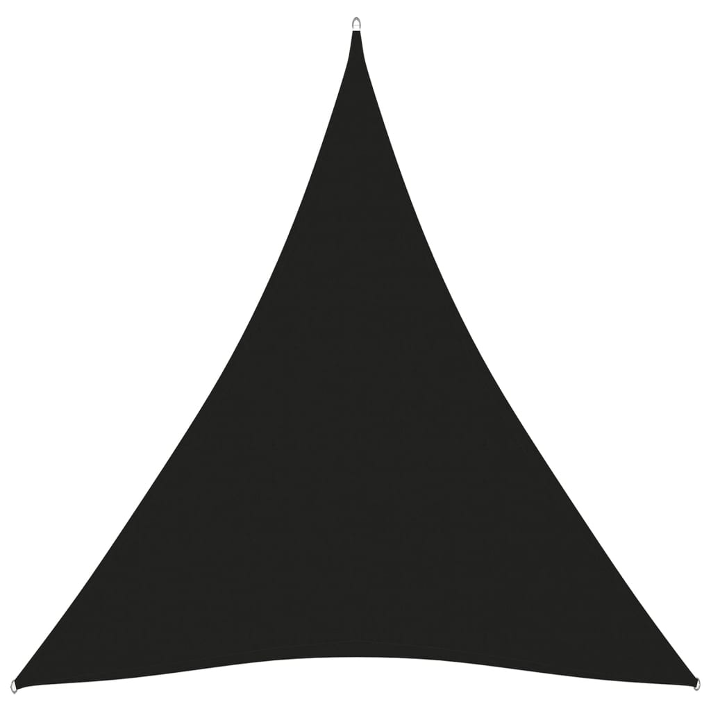 vidaXL Para-sol estilo vela tecido oxford triangular 5x7x7 m preto