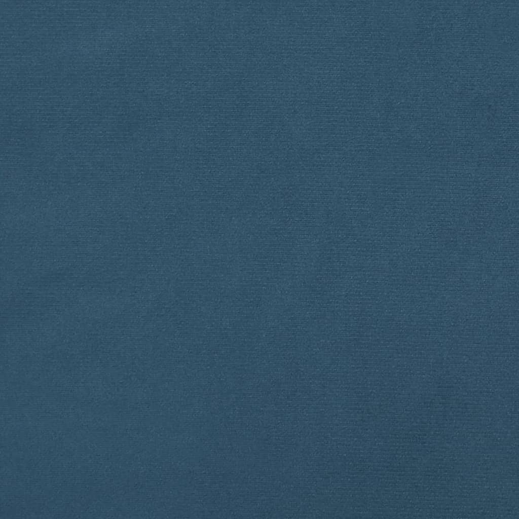 vidaXL Estrutura de cama 100x200 cm veludo azul-escuro