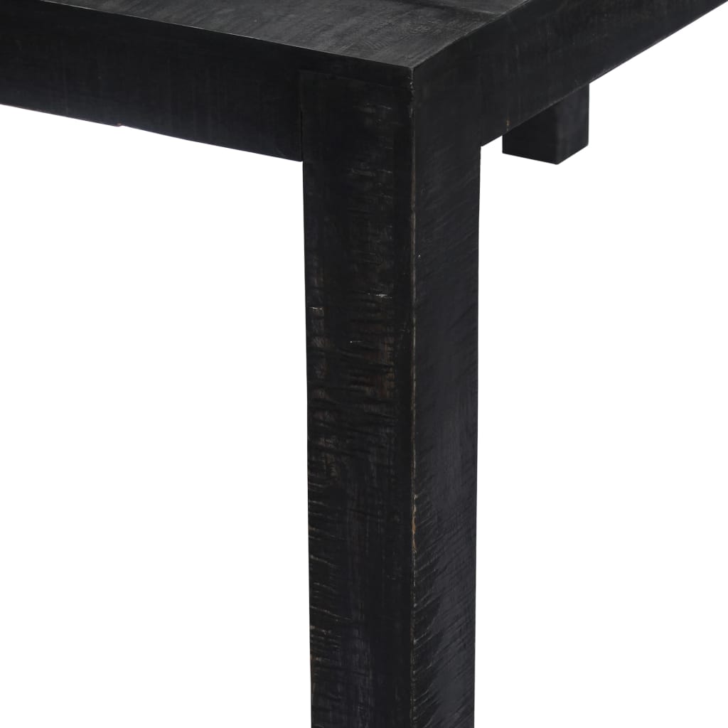 vidaXL Mesa de jantar 118x60x76 cm madeira de mangueira maciça preto