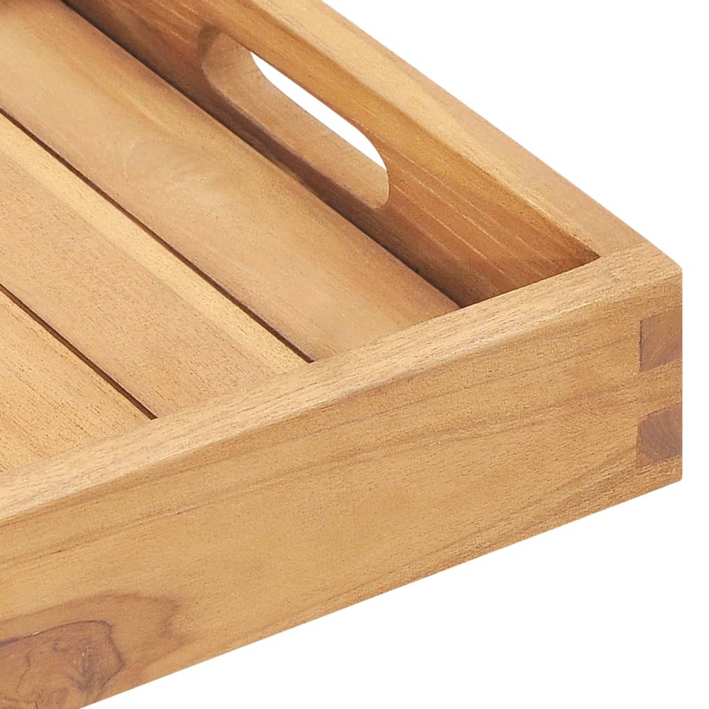 vidaXL Bandeja de servir 60 x 35 cm madeira de teca maciça