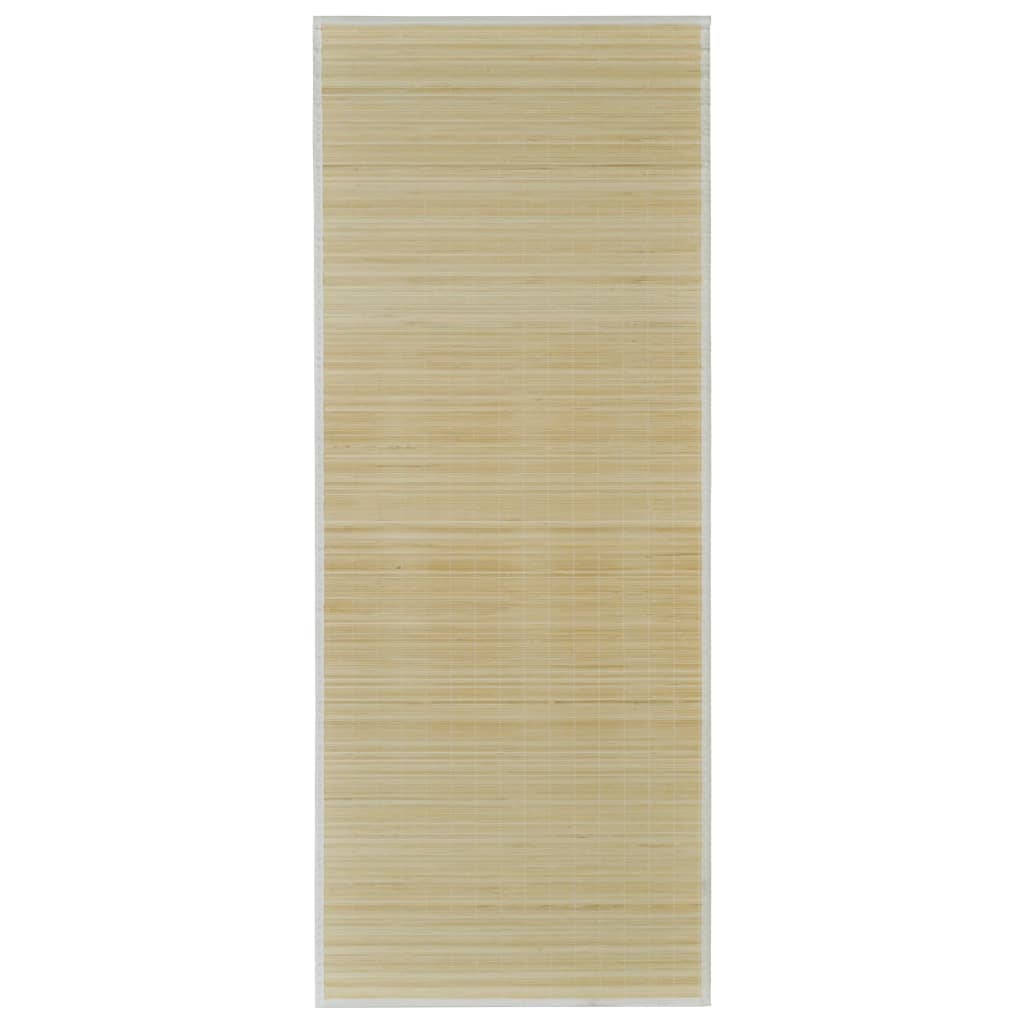 Tapete retangular bambu 80 x 200 cm natural