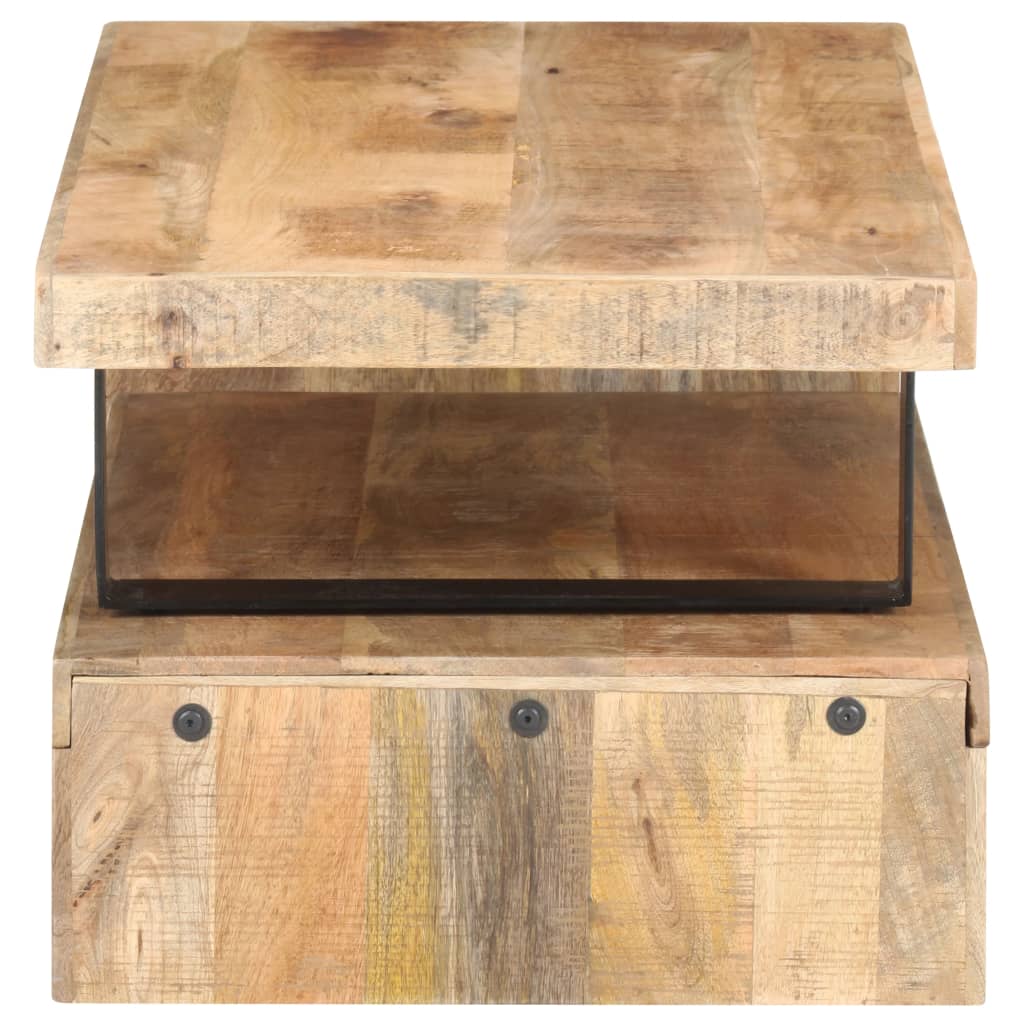 vidaXL 2 pcs conjunto de mesas de centro madeira de mangueira maciça