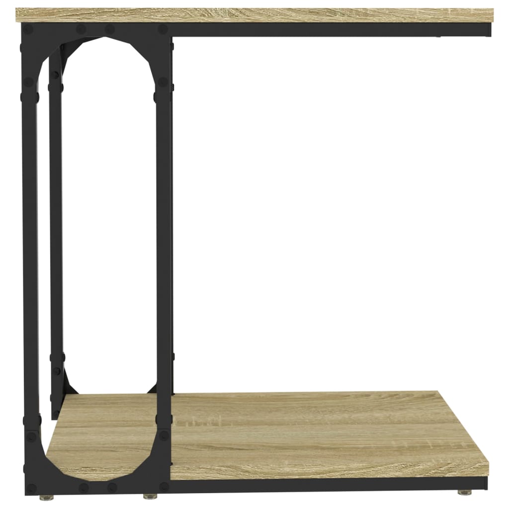 vidaXL Mesa de apoio 50x35x52 cm derivados de madeira carvalho sonoma