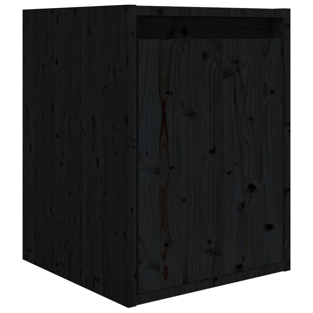 vidaXL Móveis de TV 8 pcs madeira de pinho maciça preto