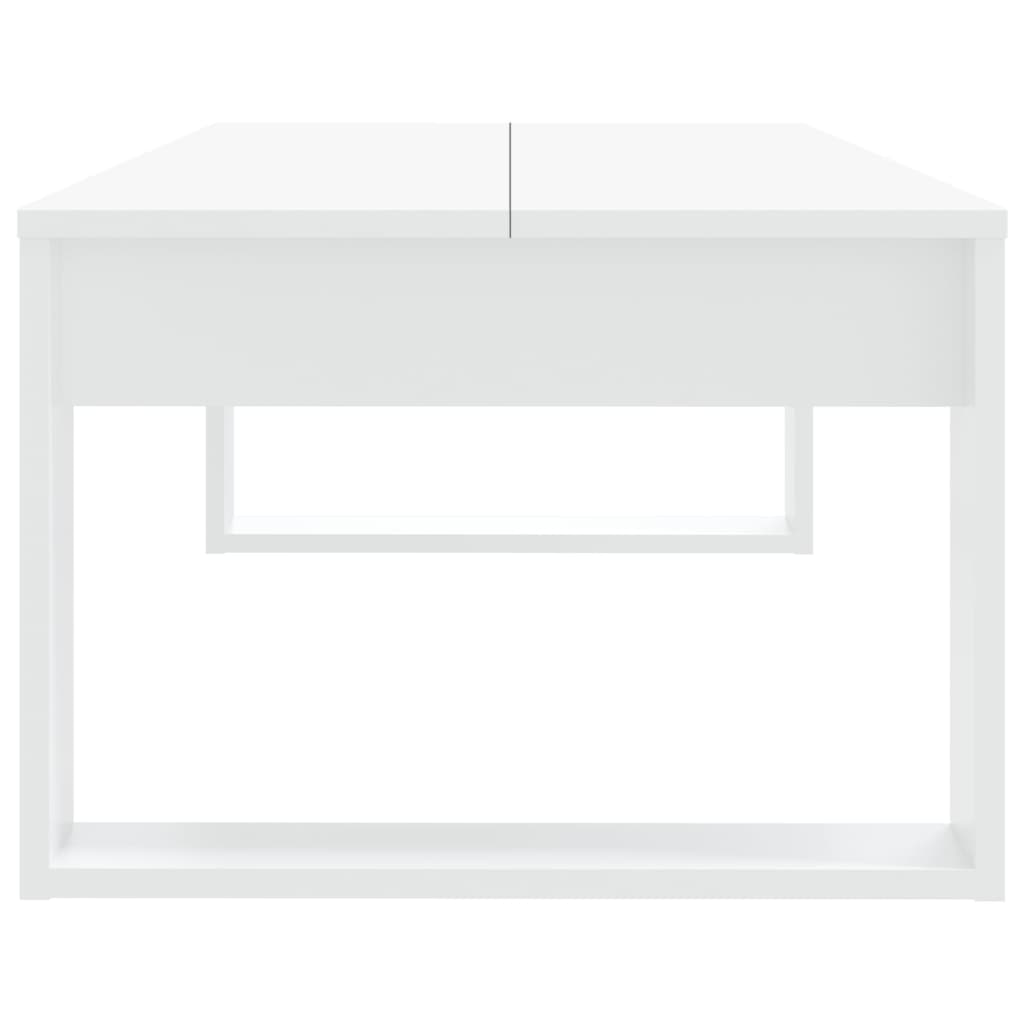vidaXL Mesa de centro 110x50x35 cm derivados de madeira branco