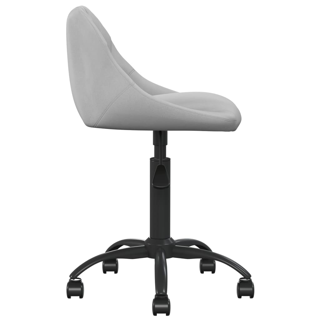 vidaXL Cadeira de escritório veludo cinzento-claro