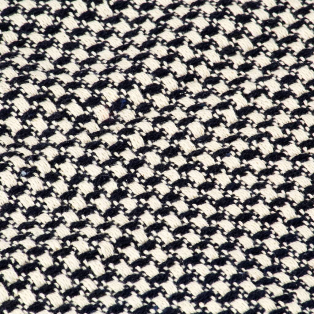 vidaXL Manta em algodão 160x210 cm azul-marinho