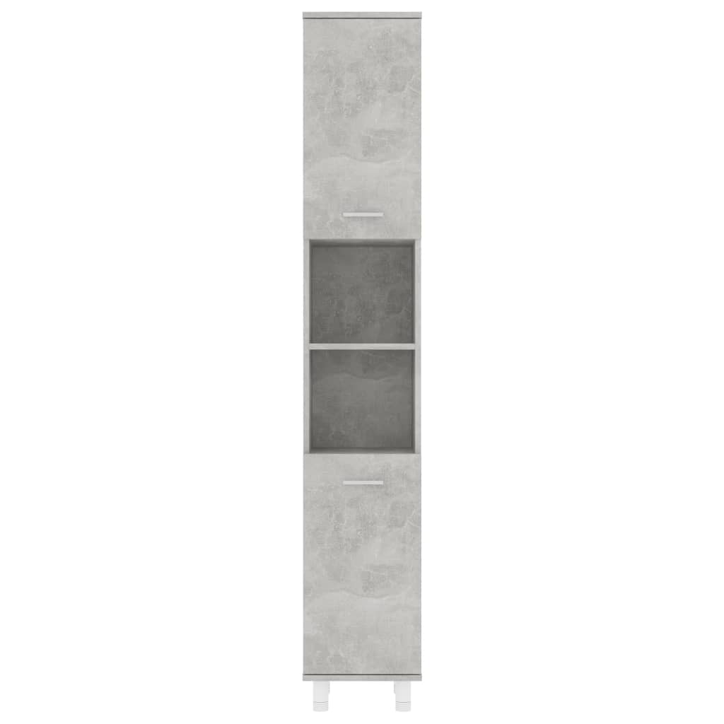vidaXL Armário de casa de banho 30x30x179 cm contrap. cinzento cimento