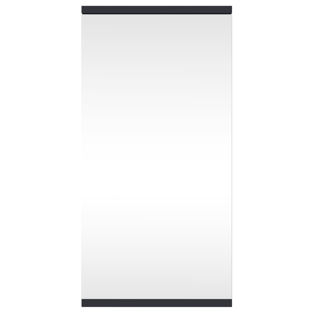 vidaXL Armário espelhado de canto p/ casa de banho 30x24x60 cm cinza