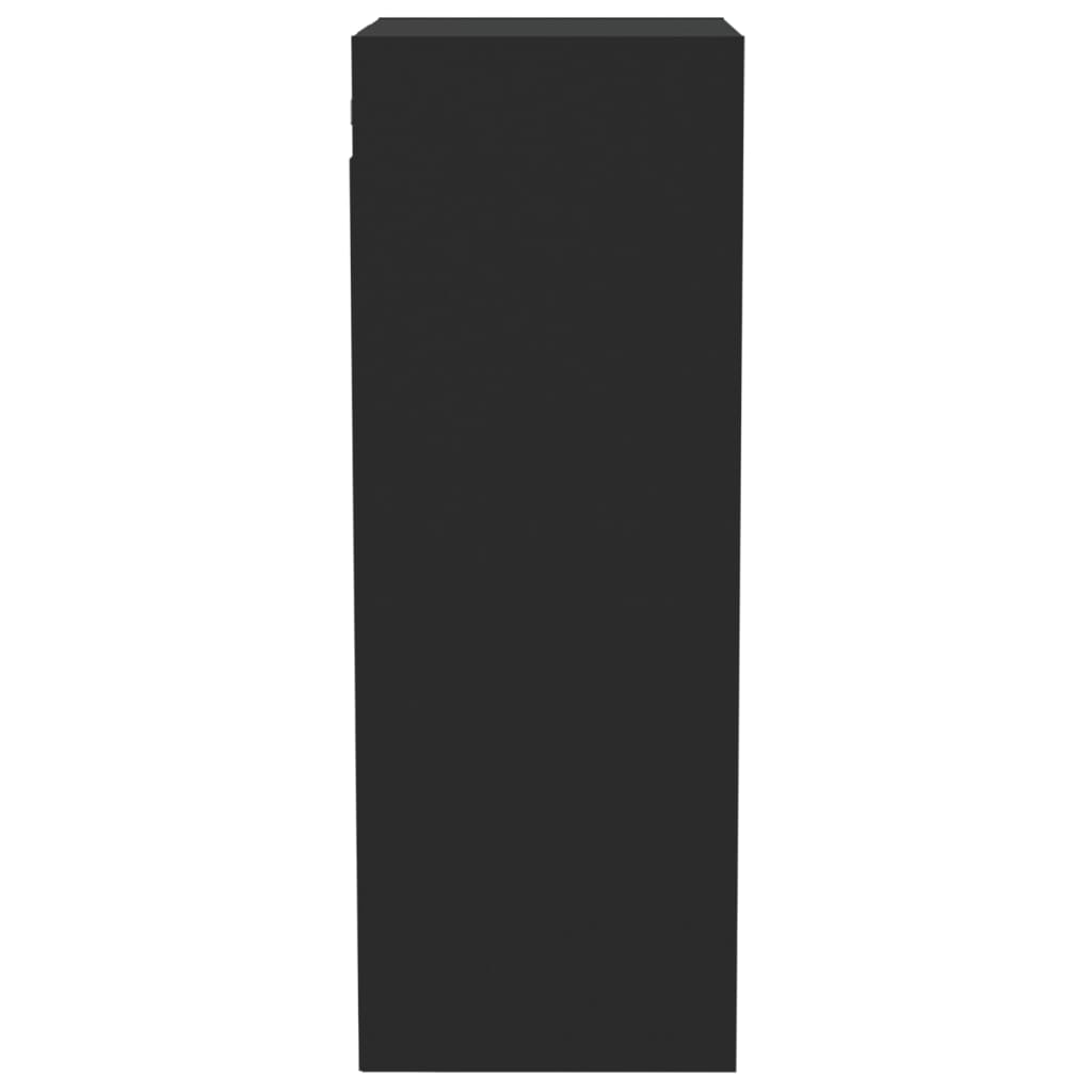 vidaXL Armário de parede 34,5x32,5x90 cm derivados de madeira preto