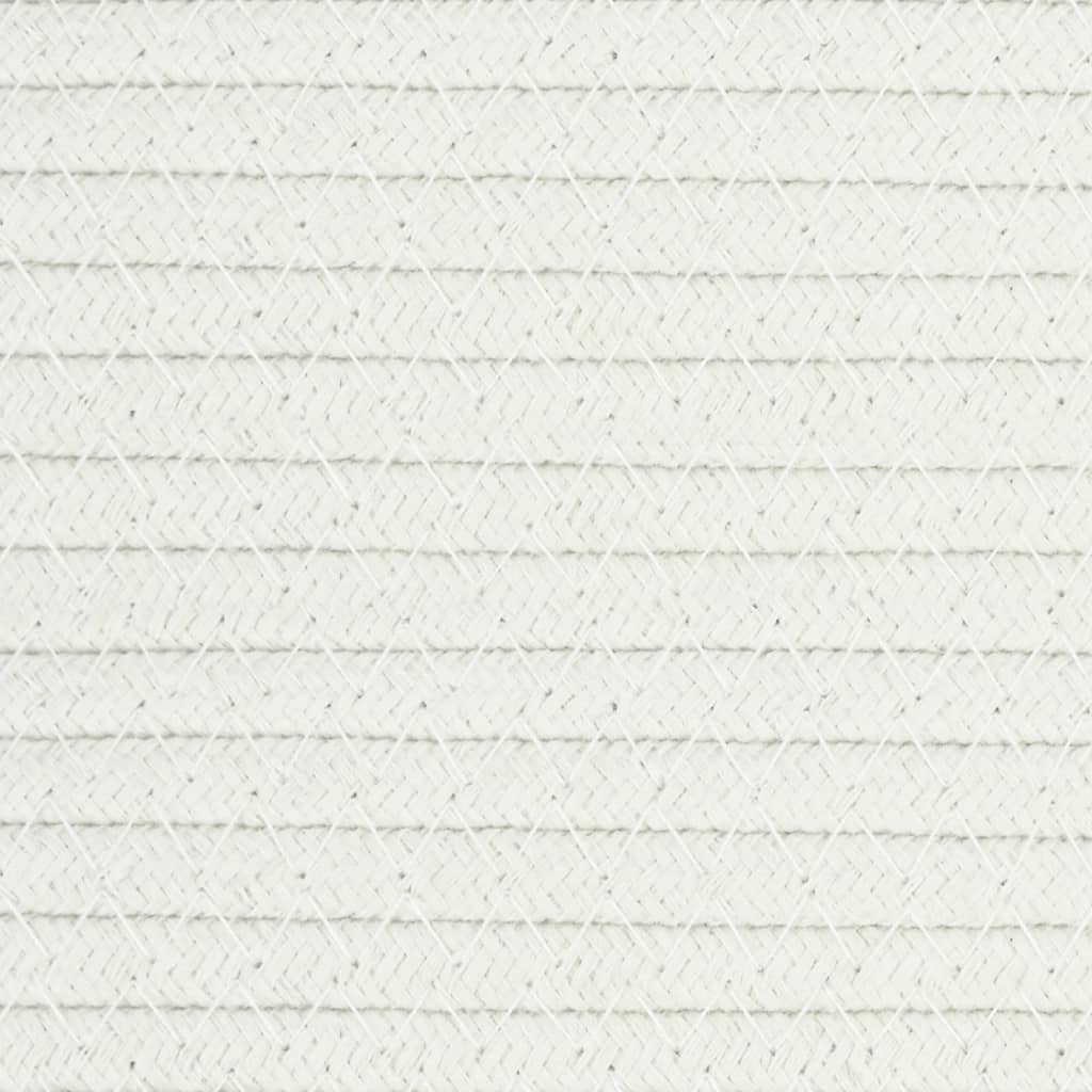 vidaXL Cesto de arrumação Ø49x65 cm algodão cinzento e branco