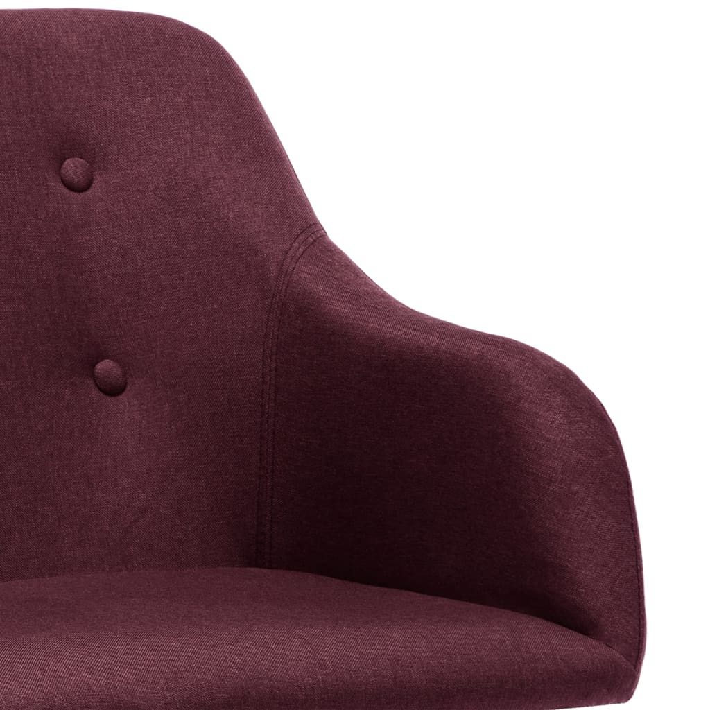 vidaXL Cadeiras de jantar giratórias 6 pcs tecido roxo