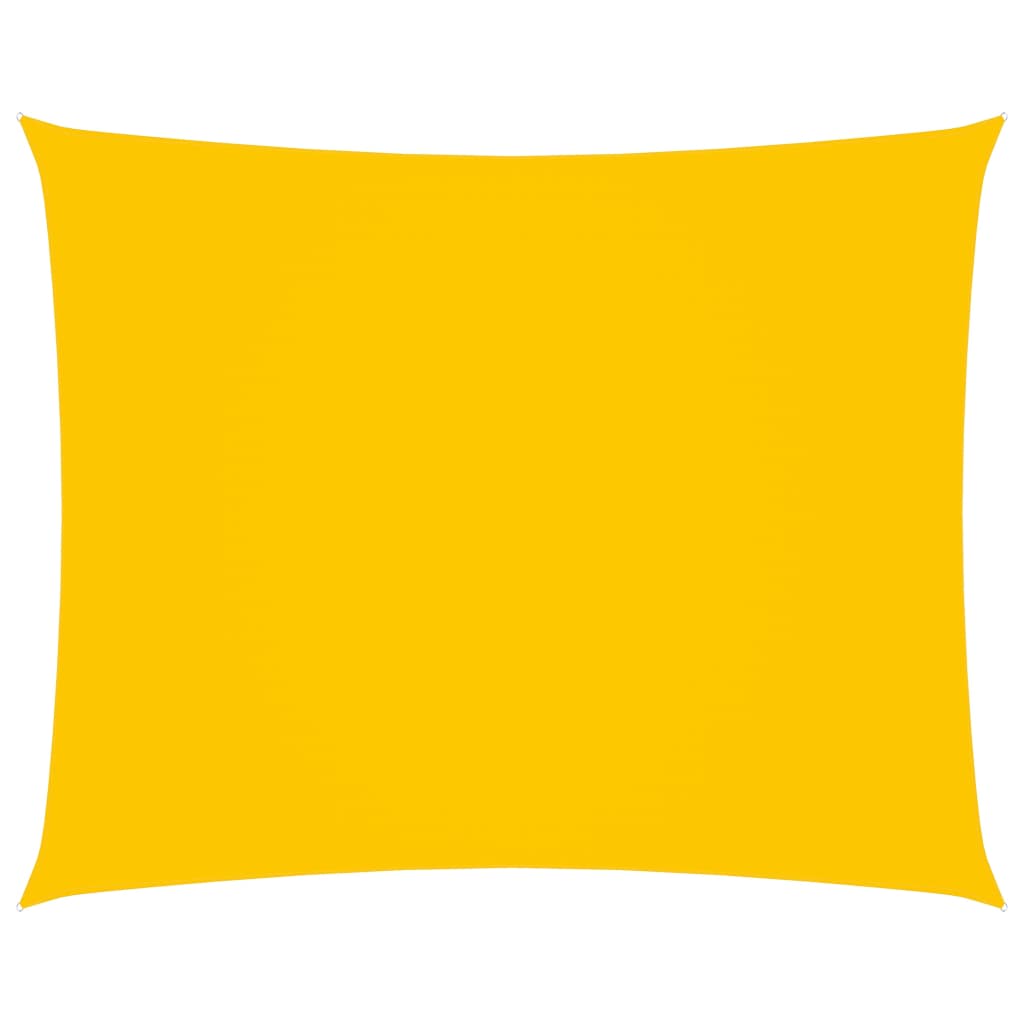vidaXL Para-sol estilo vela tecido oxford retangular 6x7 m amarelo