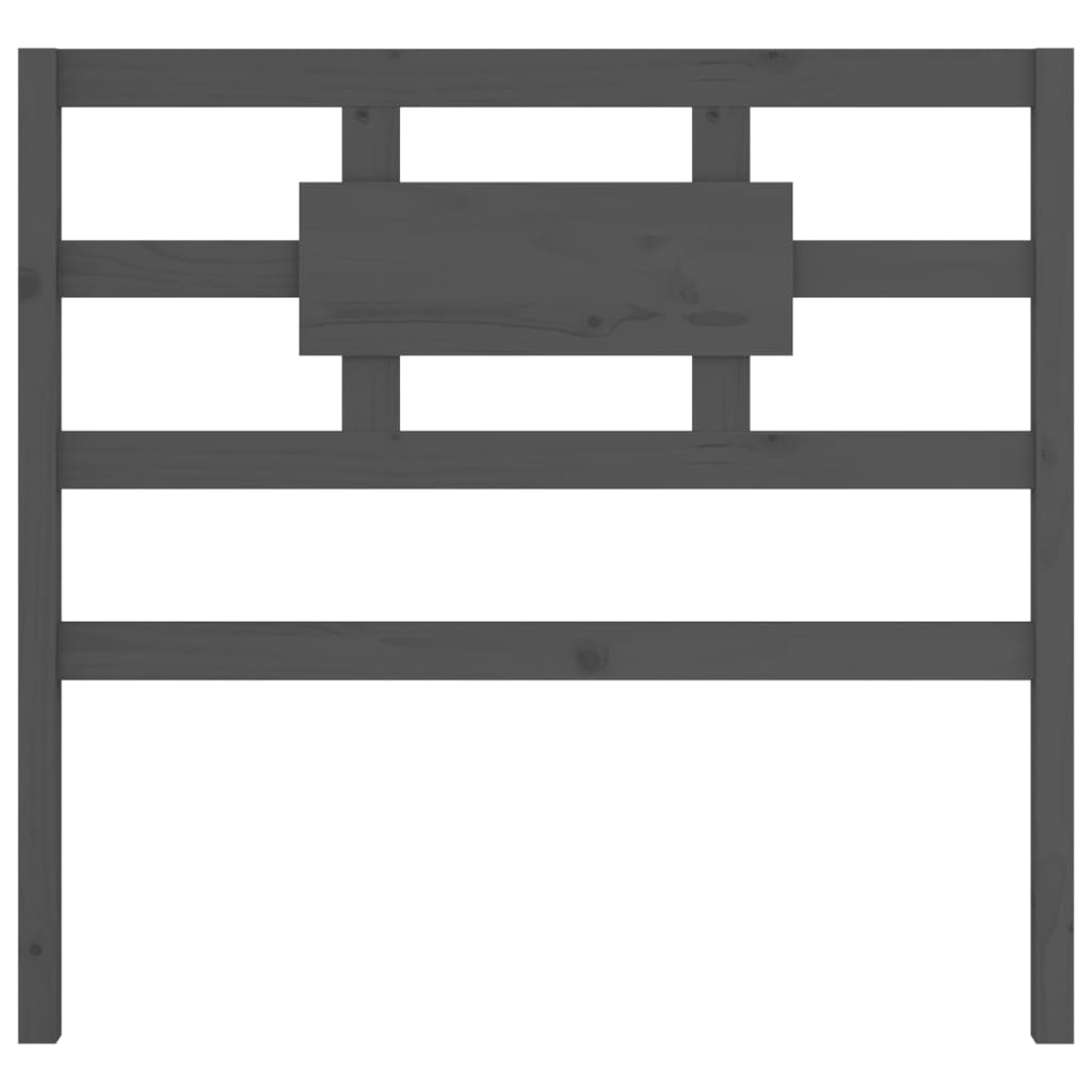 vidaXL Cabeceira de cama 105,5x4x100 cm pinho maciço cinzento