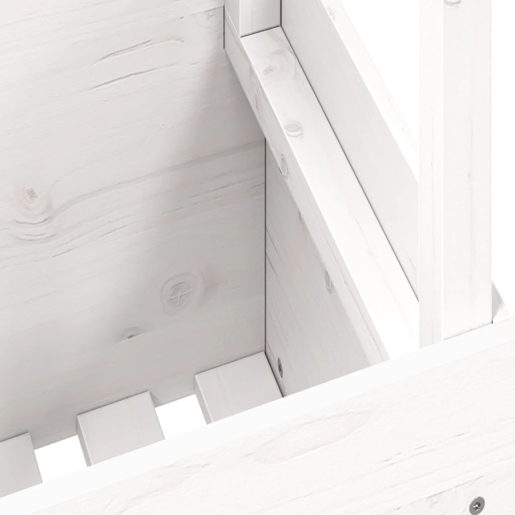 vidaXL Mesa de jardim 100x50x75 cm madeira de pinho maciça branco