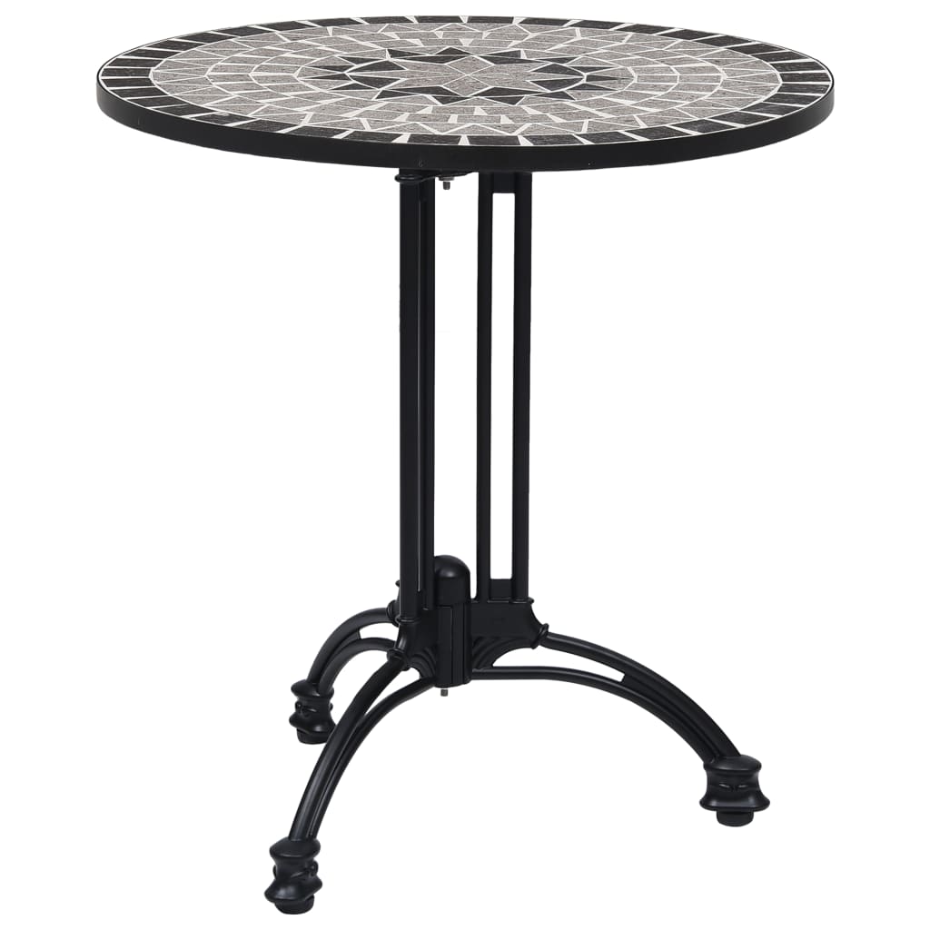 vidaXL Perna para mesa de bistrô Ø60x72 cm alumínio fundido preto