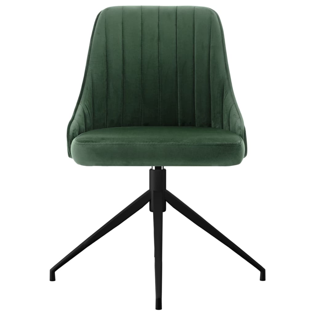 vidaXL Cadeiras de jantar 4 pcs veludo verde-escuro
