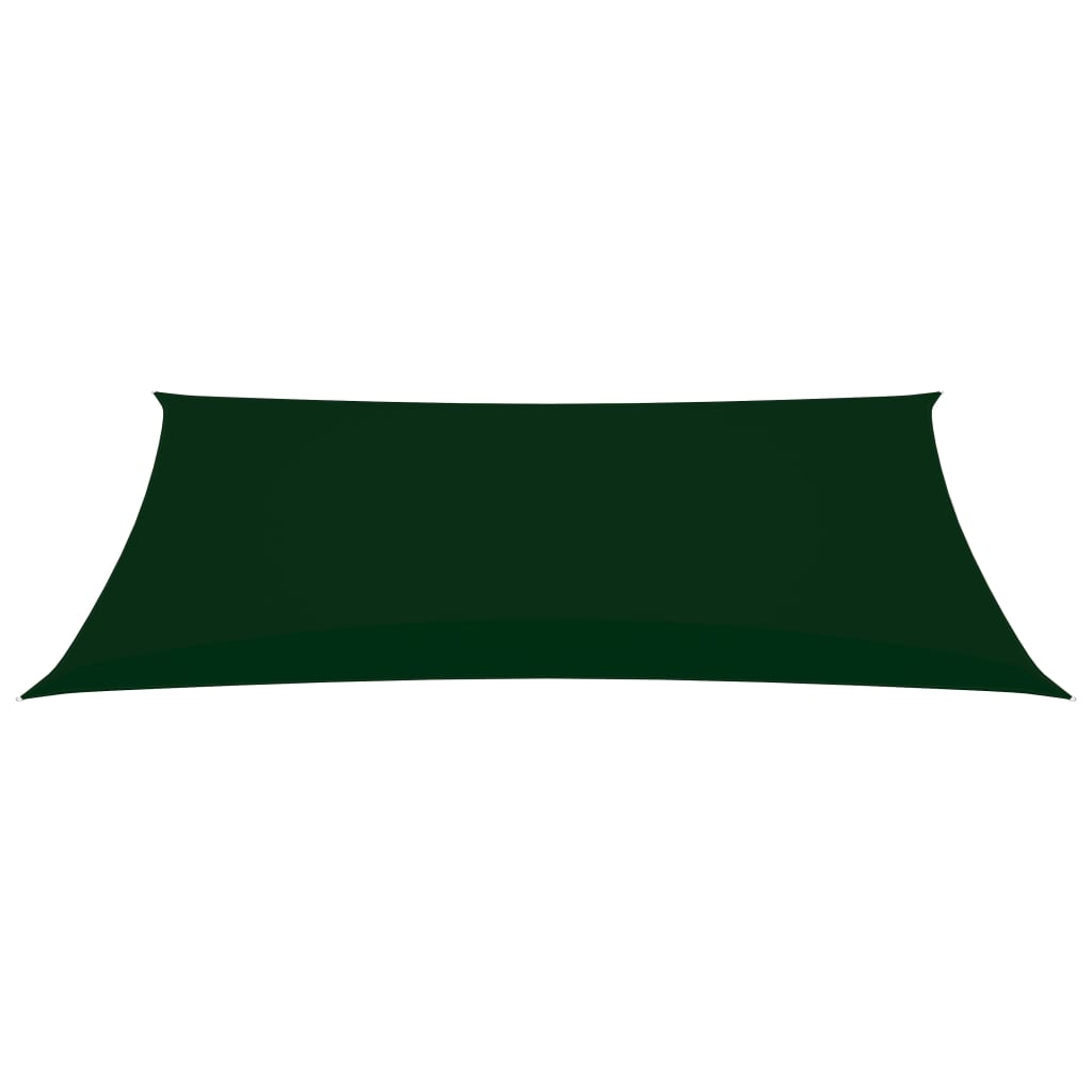 vidaXL Para-sol estilo vela tecido oxford retangular 4x7m verde-escuro