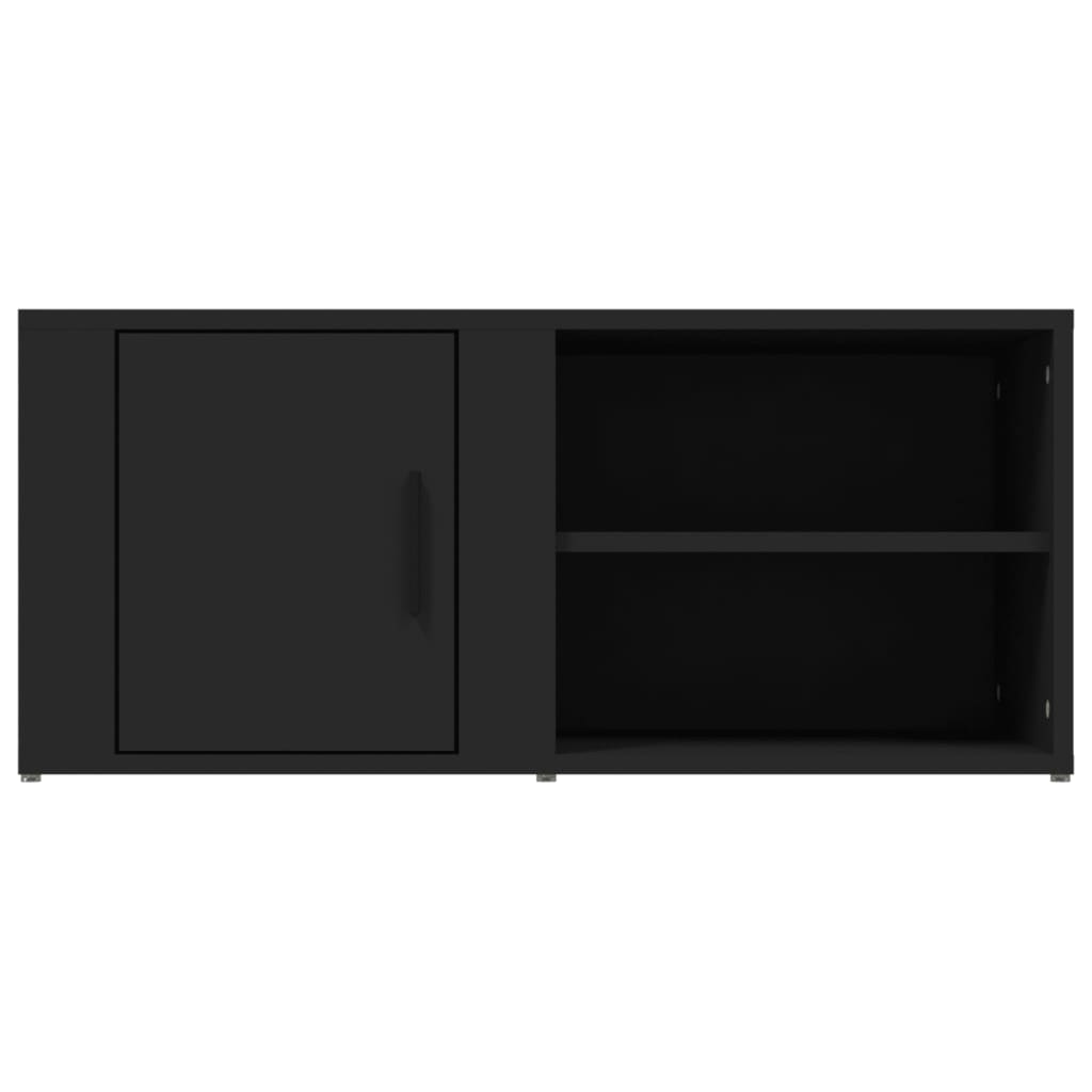 vidaXL Móvel de TV 80x31,5x36 cm derivados de madeira preto