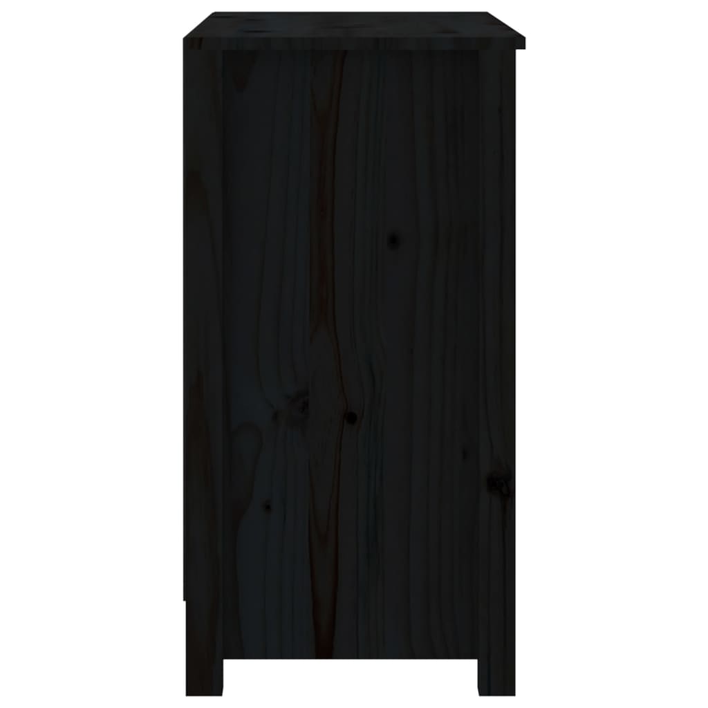 vidaXL Estante 80x35x68 cm madeira de pinho maciça preto