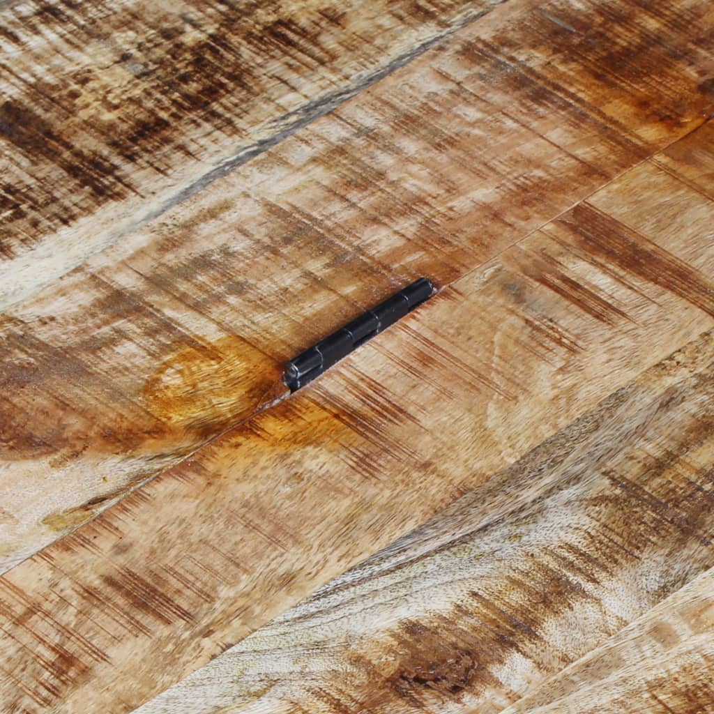 vidaXL Mesa de centro madeira de mangueira áspera 70x70x40 cm