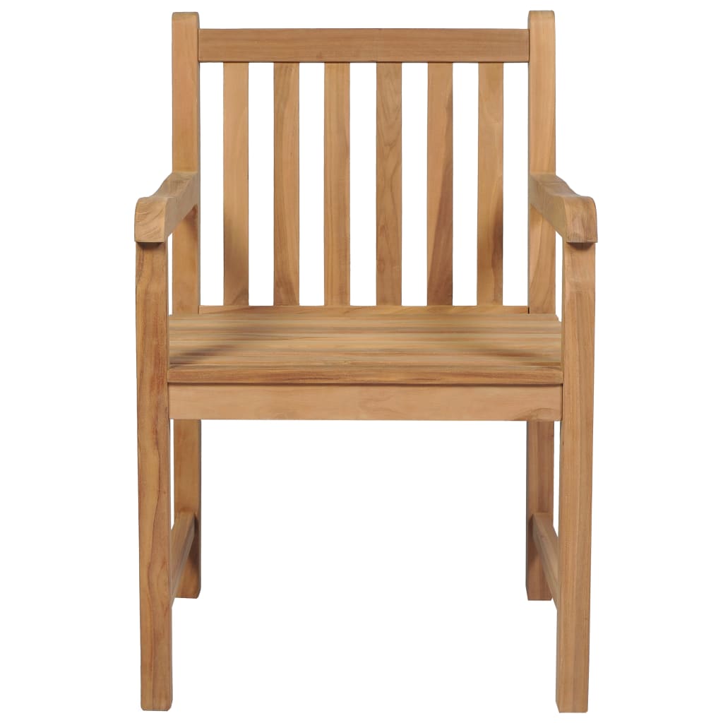 vidaXL Cadeiras de exterior 8 pcs madeira de teca maciça