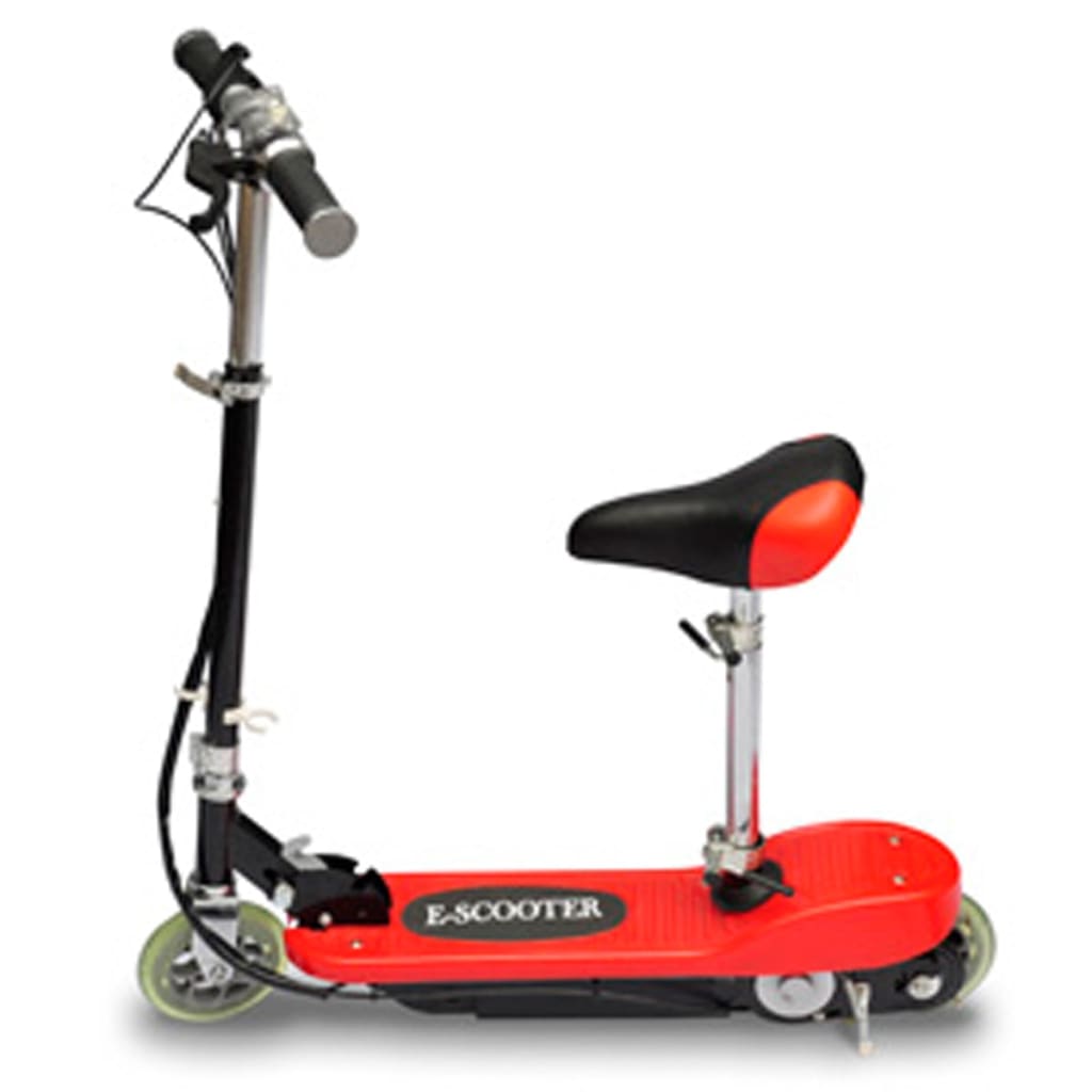 vidaXL Trotinete/scooter elétrica com assento 120 W vermelho
