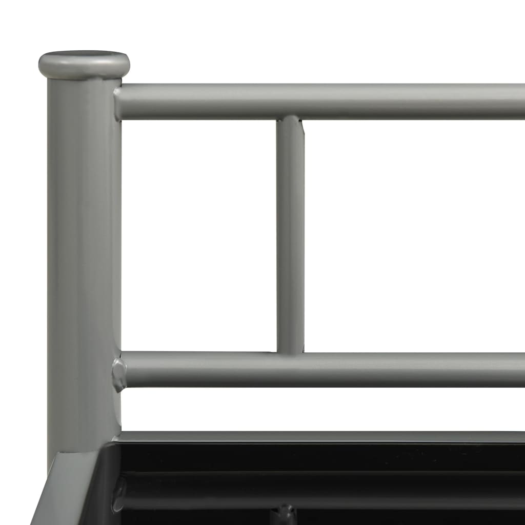 vidaXL Mesa de cabeceira 45x34,5x60,5cm metal e vidro cinzento e preto