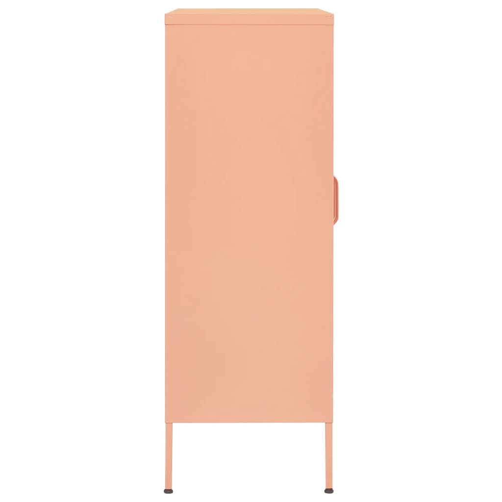 vidaXL Armário de arrumação aço 80x35x101,5 cm rosa