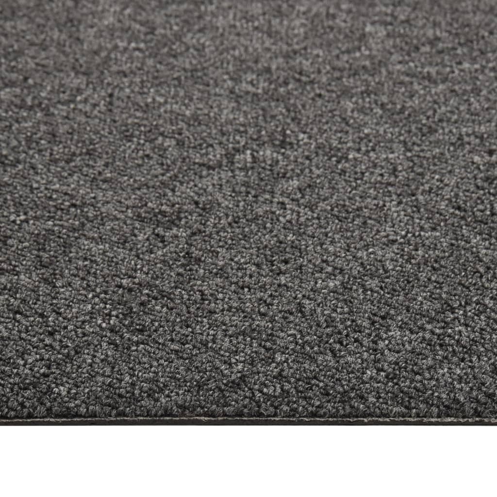 vidaXL Ladrilhos carpete para pisos 20 pcs 5 m² 50x50 cm antracite