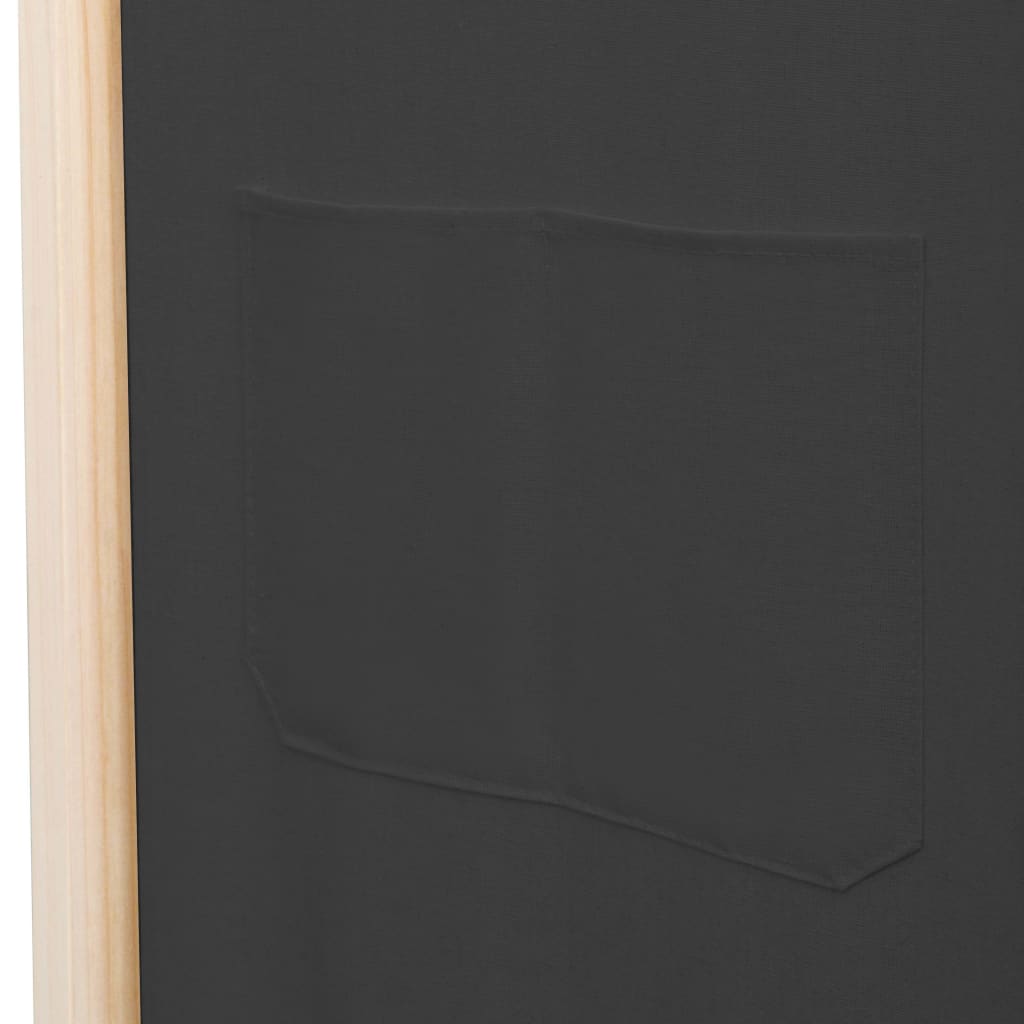 vidaXL Divisória de quarto com 3 painéis 120x170x4 cm tecido cinzento