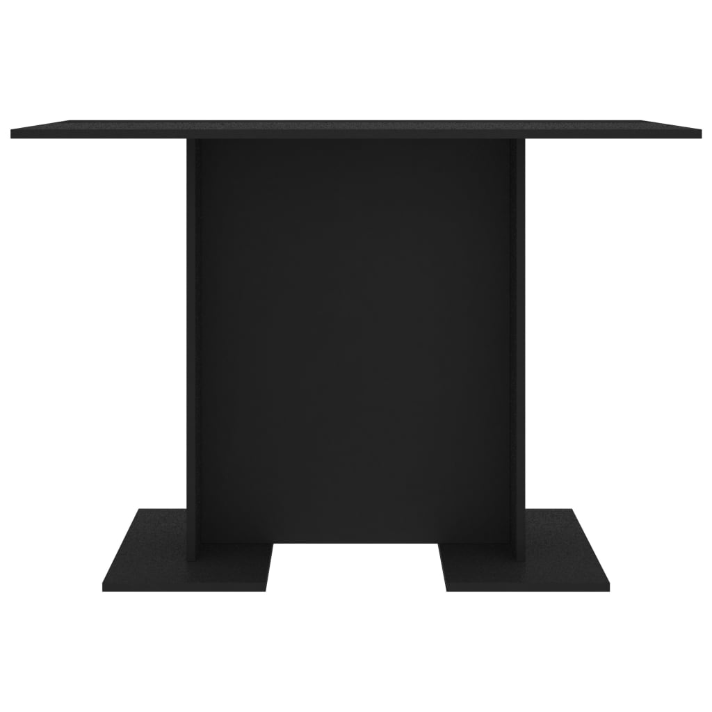 vidaXL Mesa de jantar 110x60x75 cm contraplacado preto