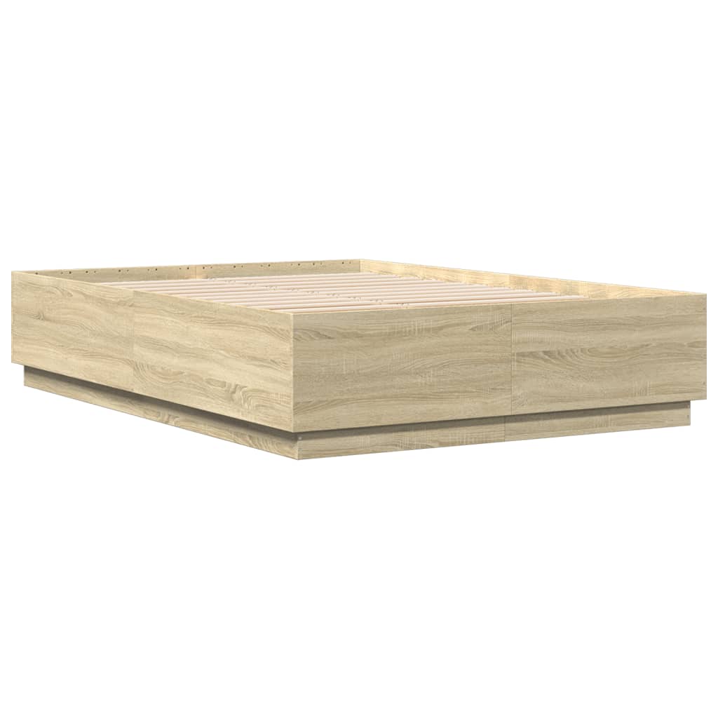 vidaXL Estrutura de cama 150x200 cm derivados madeira carvalho sonoma