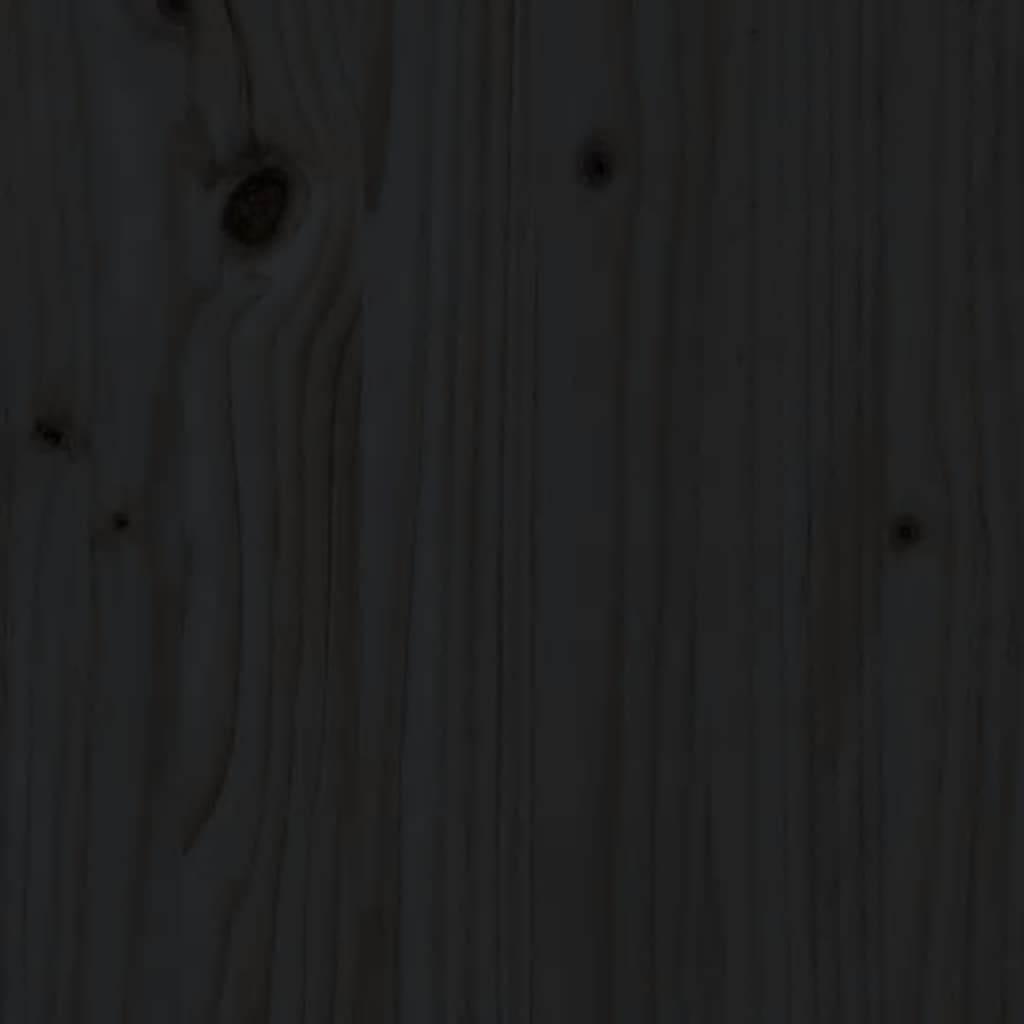 vidaXL Sapateira 35x35x80 cm madeira de pinho maciça preto