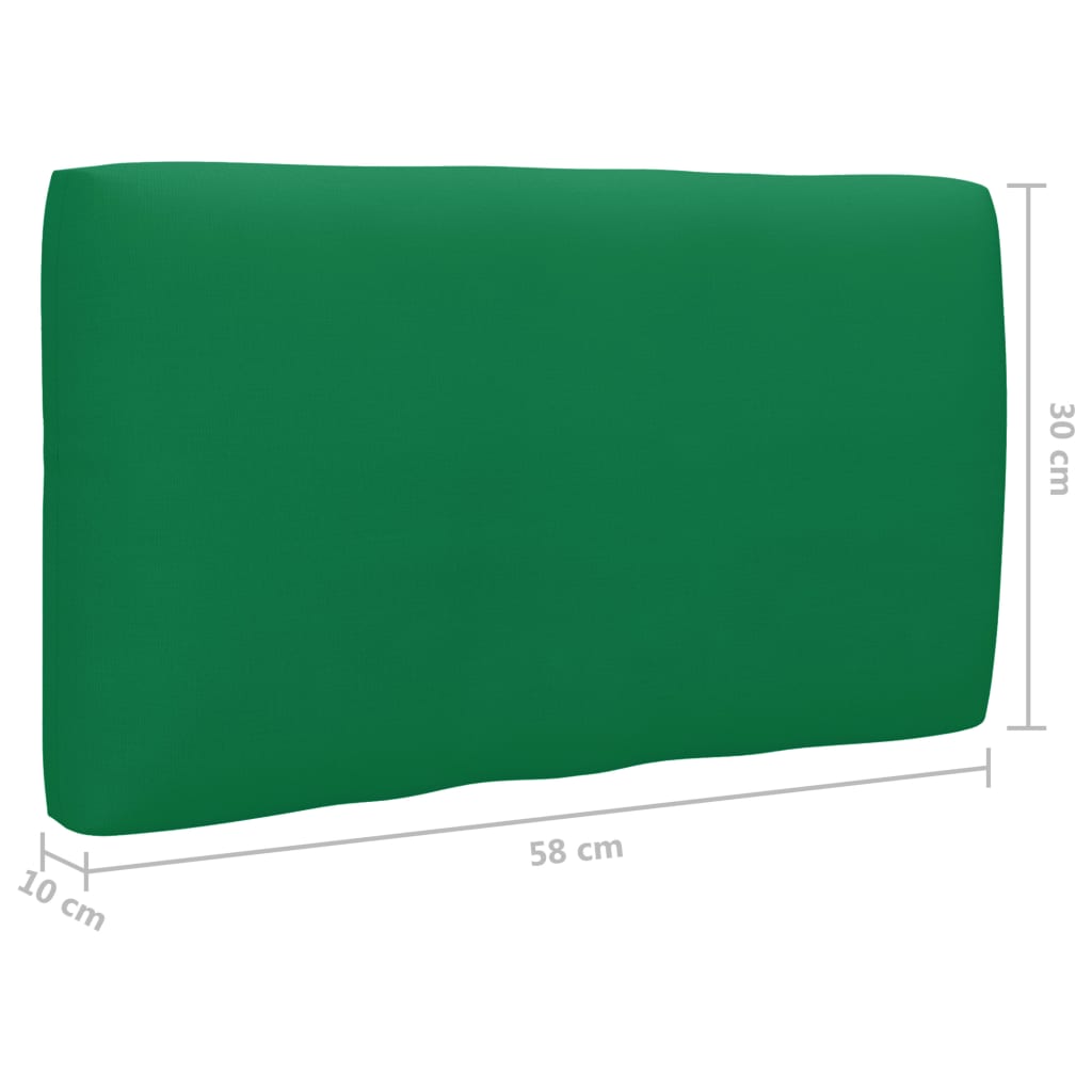 vidaXL Sofá de paletes 2 lugares com almofadões pinho impregnado verde