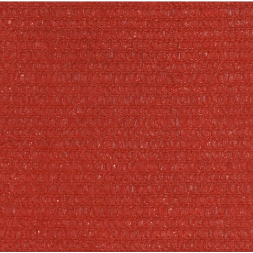 vidaXL Para-sol estilo vela 160 g/m² 4,5x4,5x4,5 m PEAD vermelho